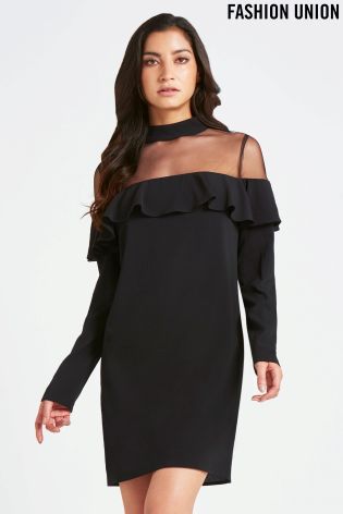 Fashion Union Ruffle Trim Dress